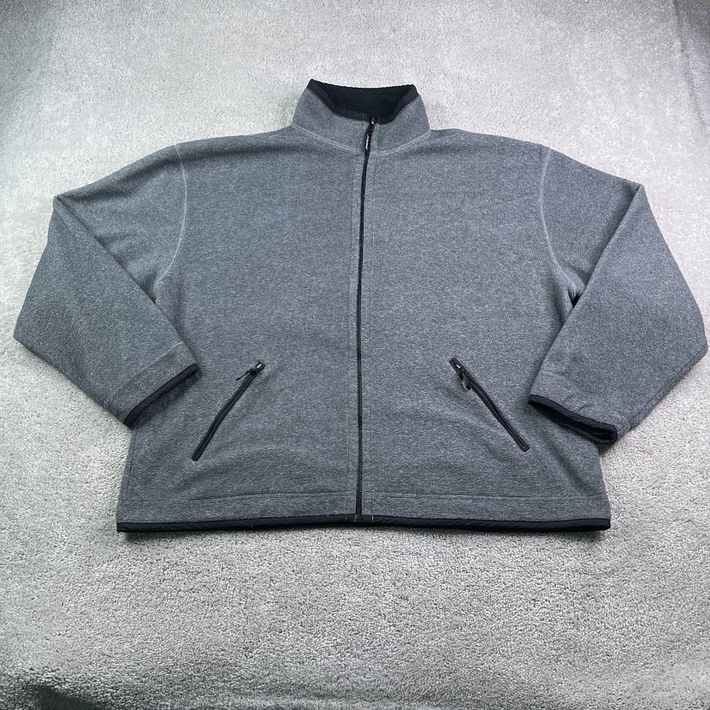 Vintage Outersport Jacket Mens XL Gray Fleece Full Zip Outertech 2000 Gorpcore